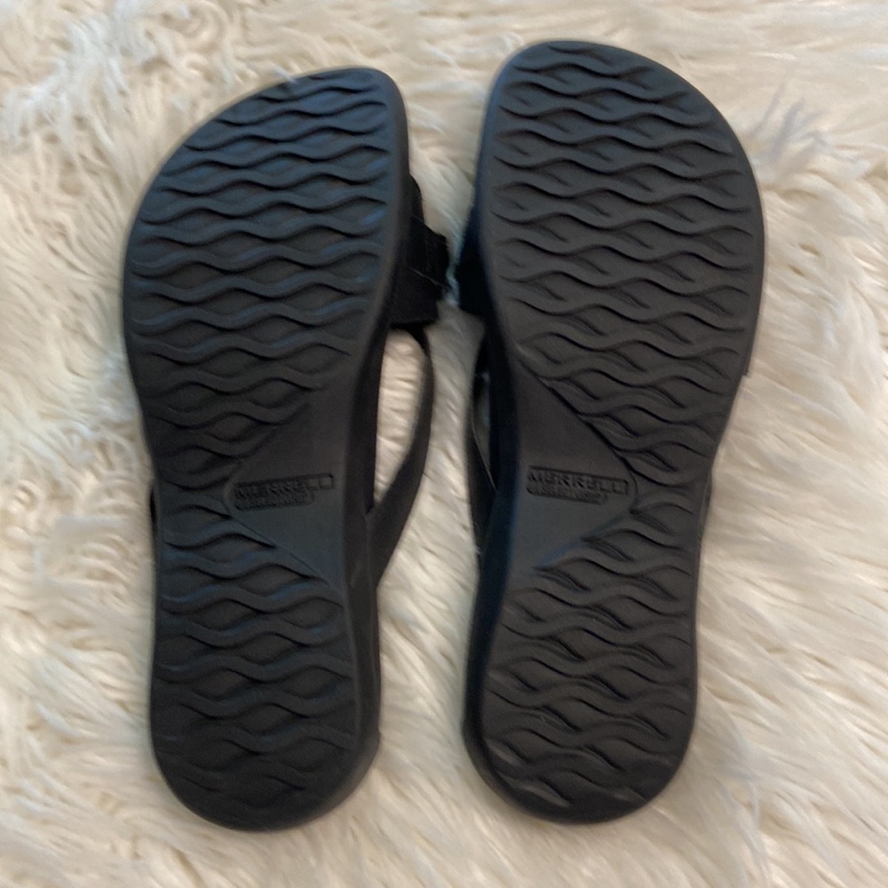 Merrell AirCushion Memory Foam sandals size 11 BNWOT black and gray color - Picture 4 of 16